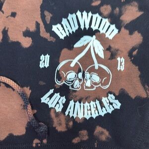 Badwood cherry bomb shorts in OG bleach